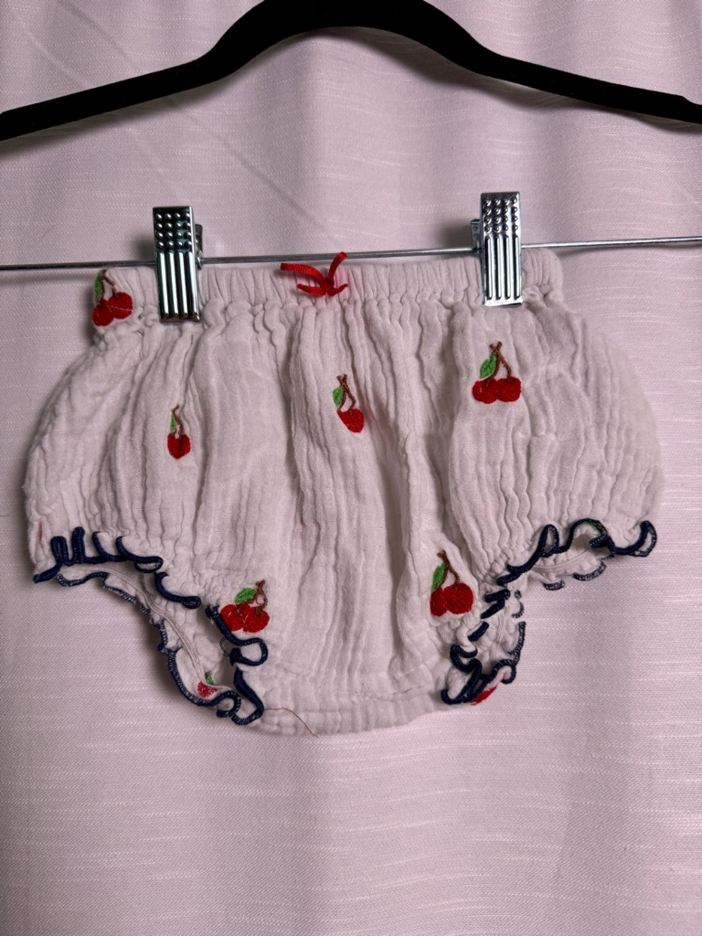 Pink Chicken Baby Ava Bella 2 Piece Set Cherry Print Top Bloomer | Size 6-12M - Picture 15 of 16